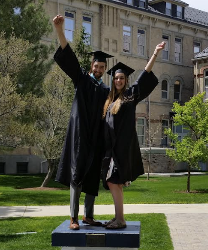 Travis & Emily graduating from college.